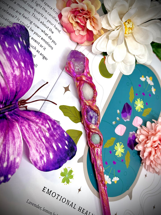 The Serenity Weaver- Handmade Crystal Wand