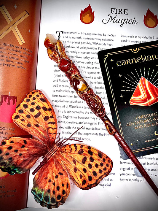 The Eternal Flame- Handmade Crystal Wand