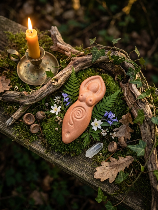 Sligachan Fae Handcrafted Altar Goddess - Natural