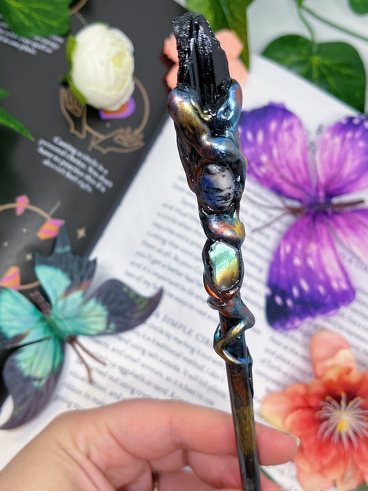 Shadow-shield - Handmade Crystal Wand
