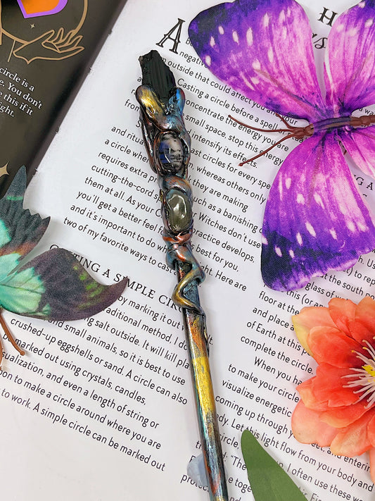 Shadow-shield - Handmade Crystal Wand