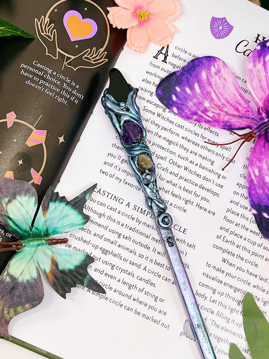 The Dragonrider - Handmade Crystal Wand