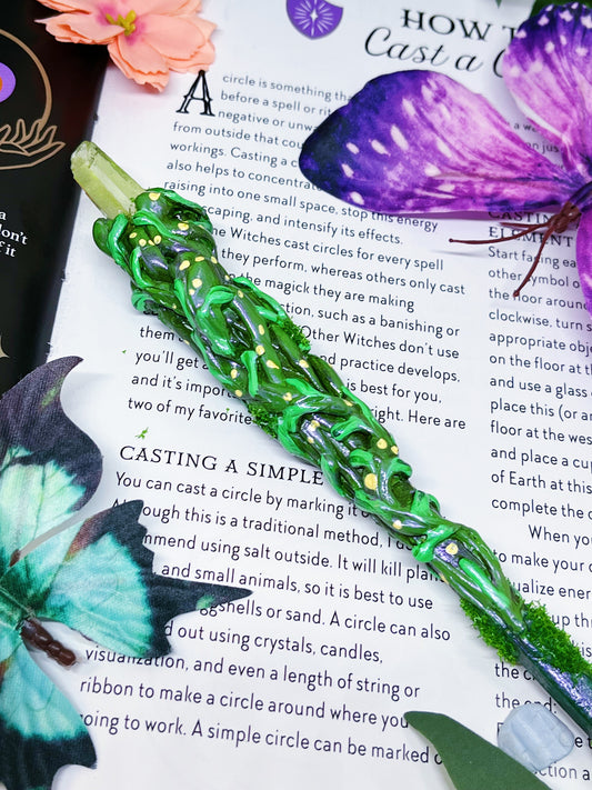 “Fairy Glen Enchanter” Handmade Crystal Wand