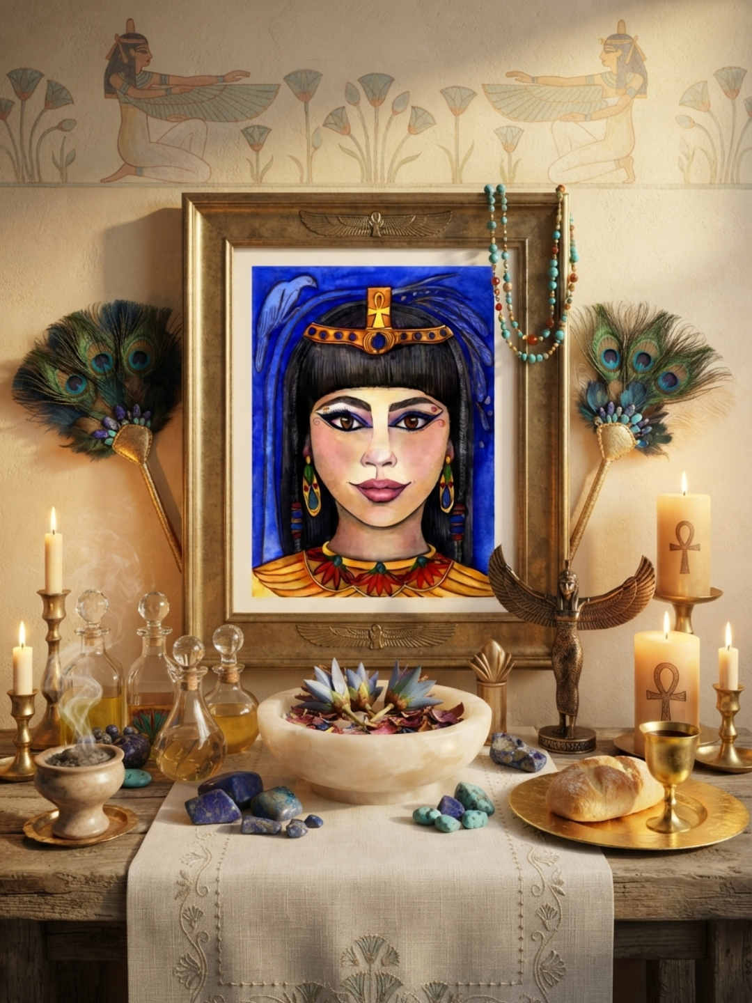 Isis (Auset) Devotional Art Print - Egyptian Mother Goddess of Magic, Sovereignty & Healing