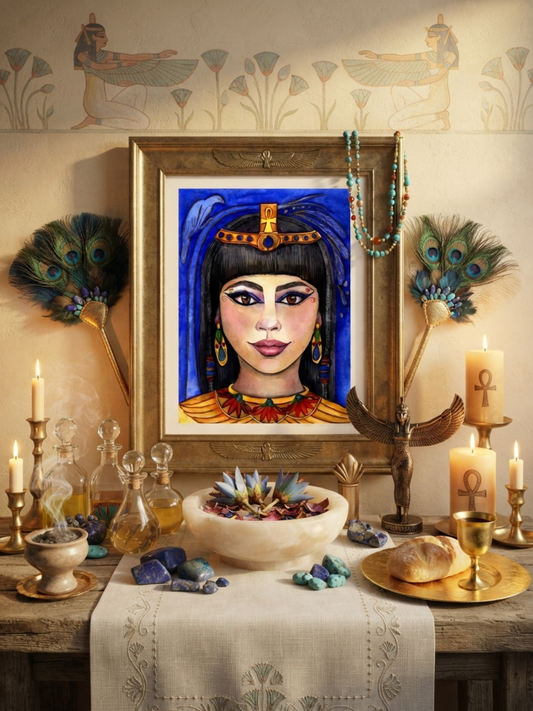 Isis (Auset) Devotional Art Print - Egyptian Mother Goddess of Magic, Sovereignty & Healing