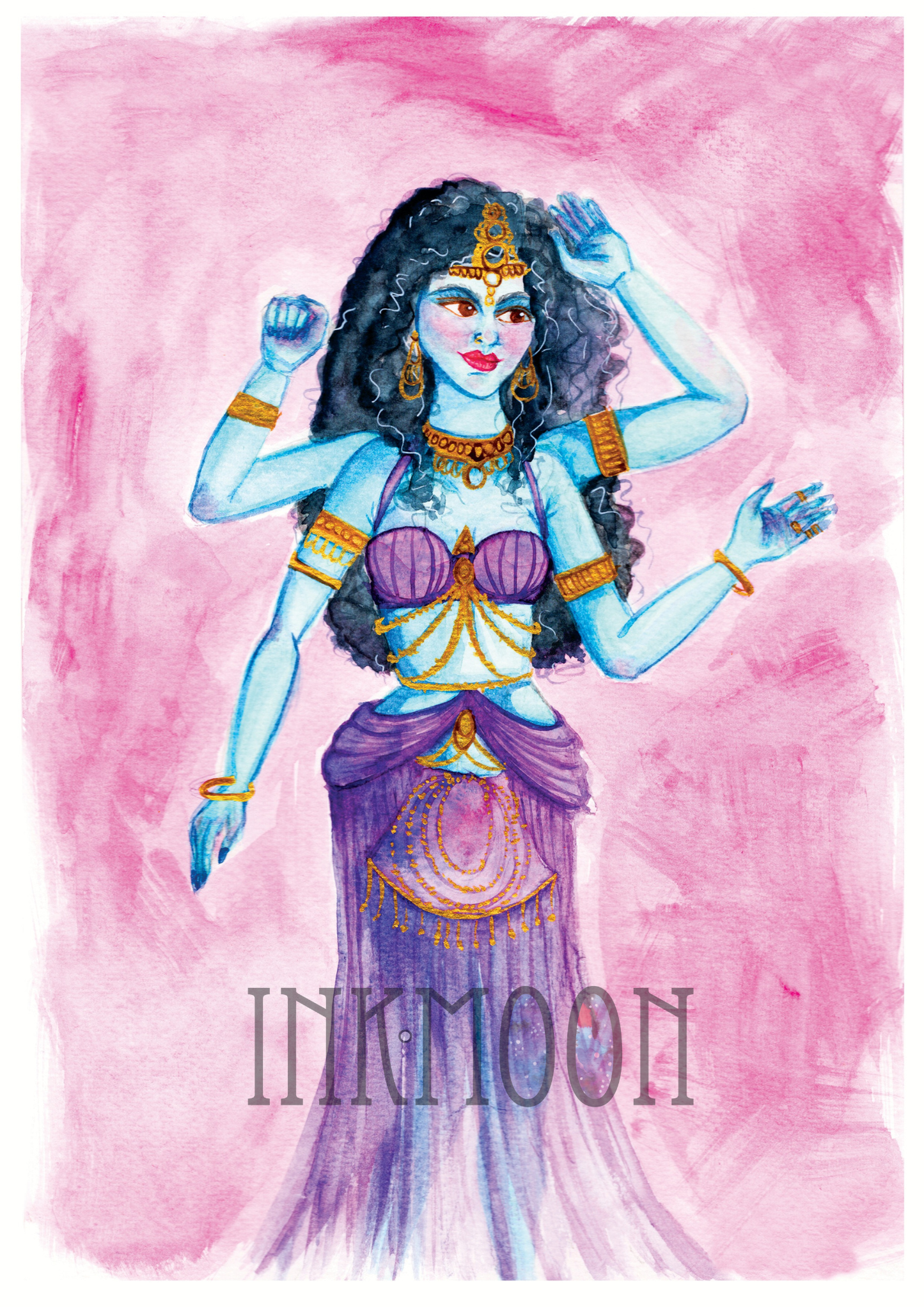 Kali Devotional Art Print - Hindu Goddess of Destruction, Rebirth, & Liberation