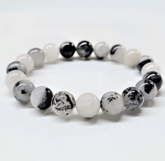 Rutilated Quartz Bracelets (Black Tourmaline)