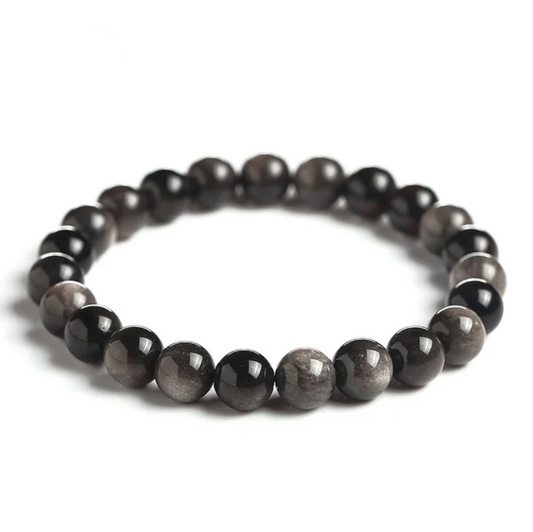 Silver Sheen Obsidian Bracelets