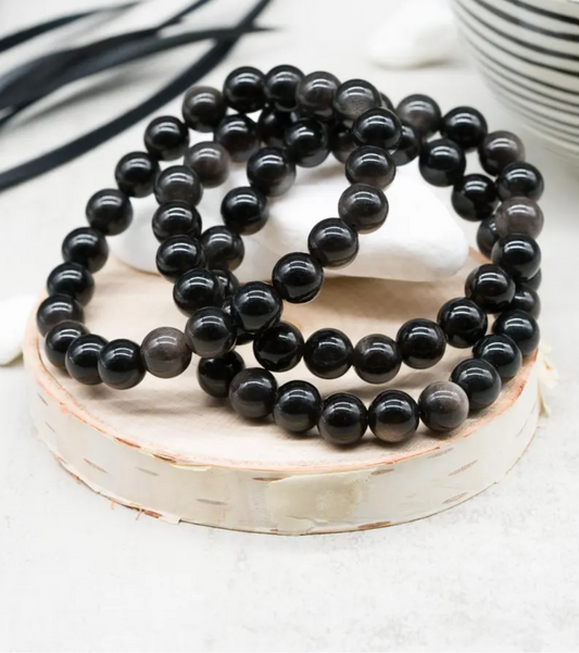 Silver Sheen Obsidian Bracelets
