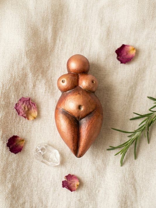 White Spring Handcrafted Altar Goddess – Ancient Gold