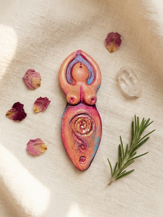 White Spring Handcrafted Altar Goddess – Spring Rose