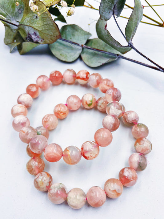 Flower Agate Bracelets