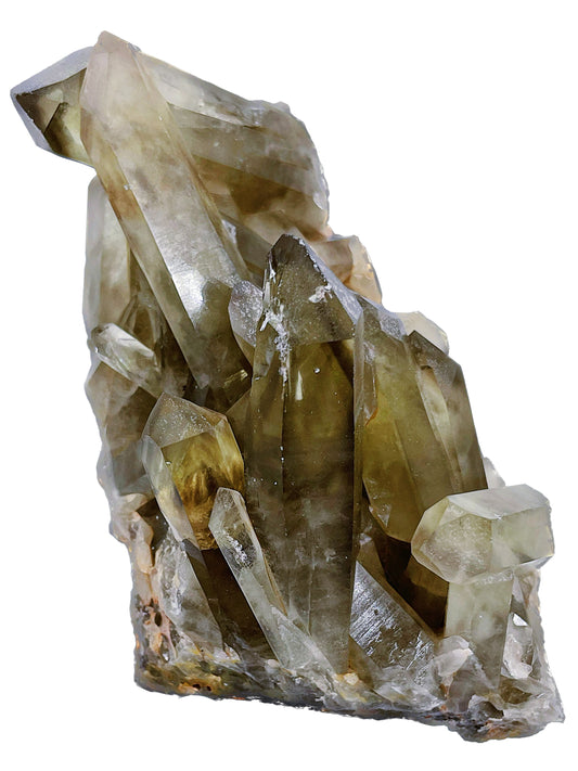 Large Smoky Citrine Cluster