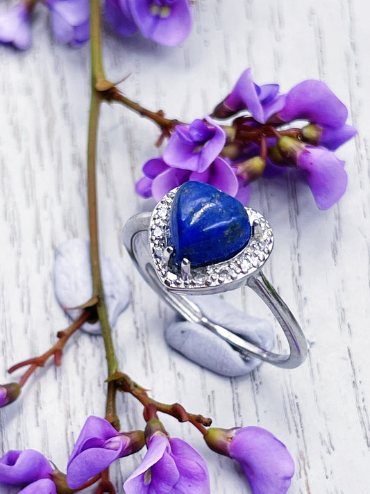 Lapis Lazuli Heart Ring