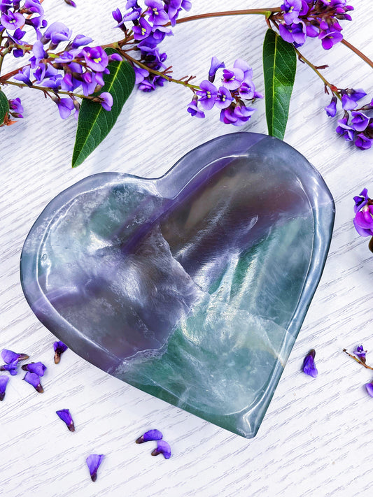 Rainbow Fluorite Heart Bowl