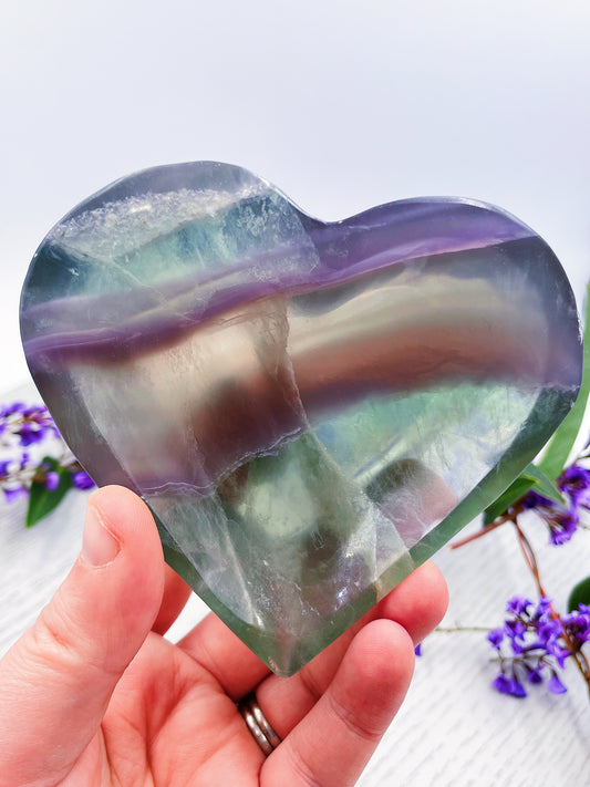 Rainbow Fluorite Heart Bowl