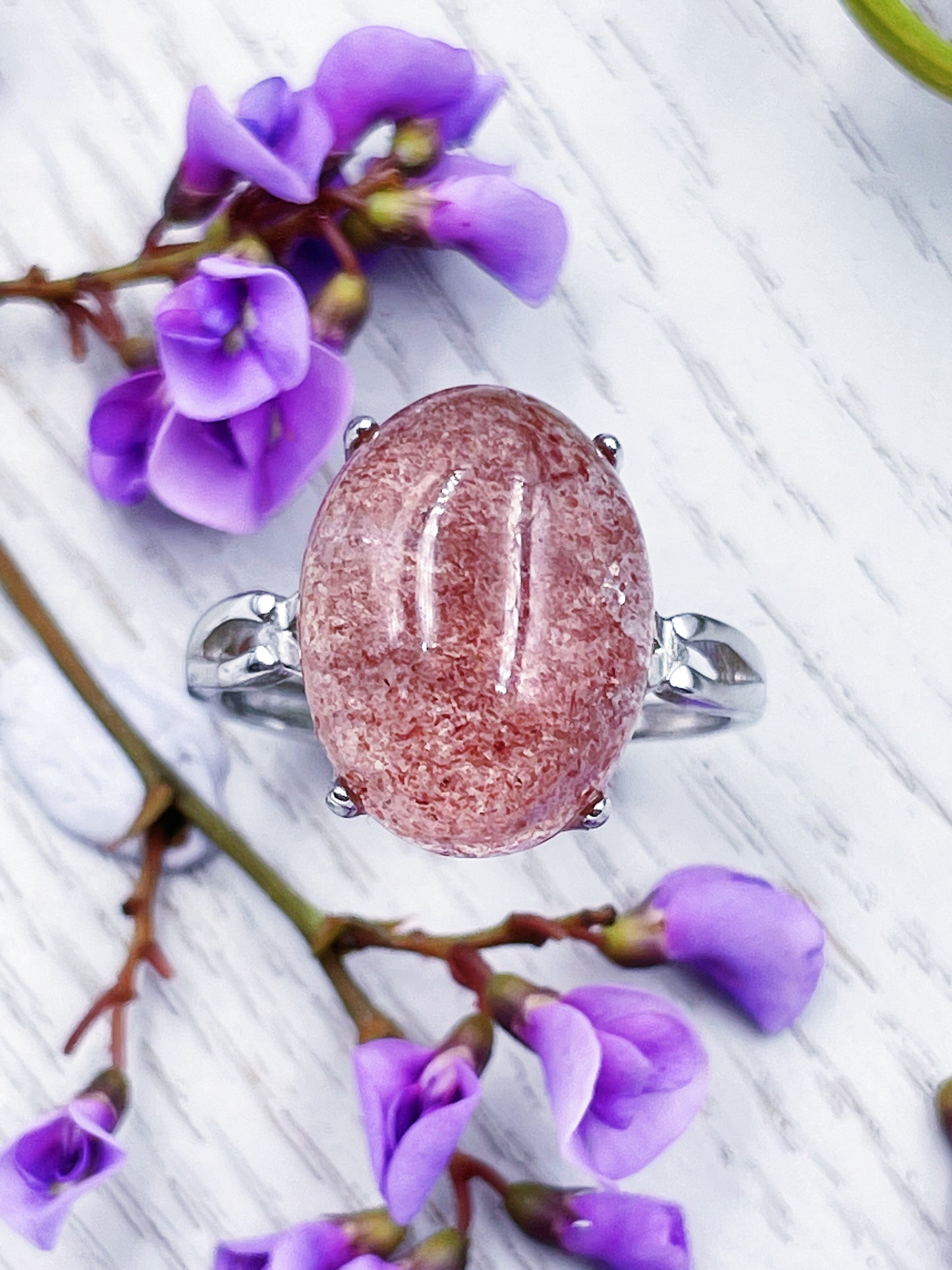 Strawberry Quartz Ring
