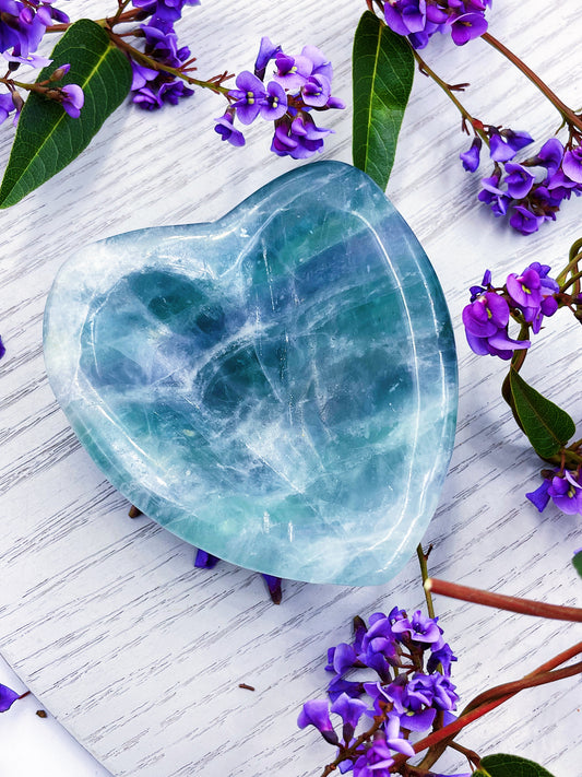 Green Fluorite Heart Bowl